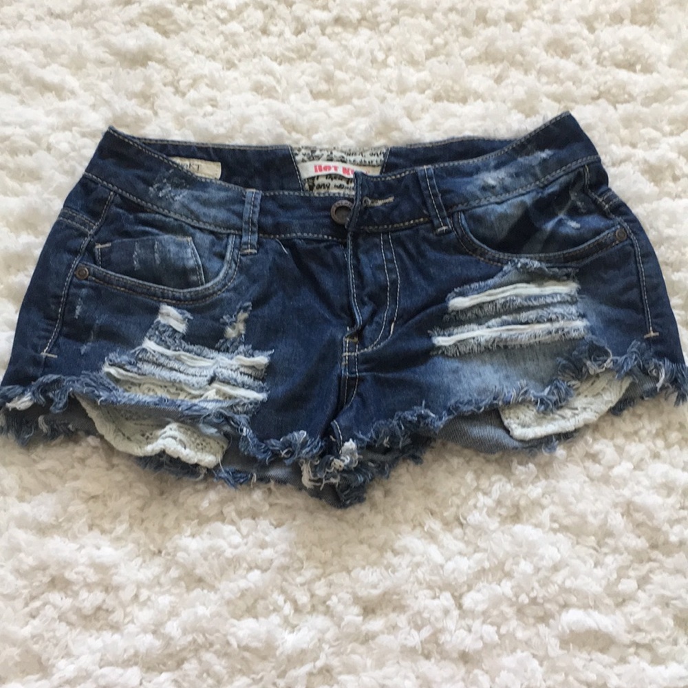 Distressed shorts
